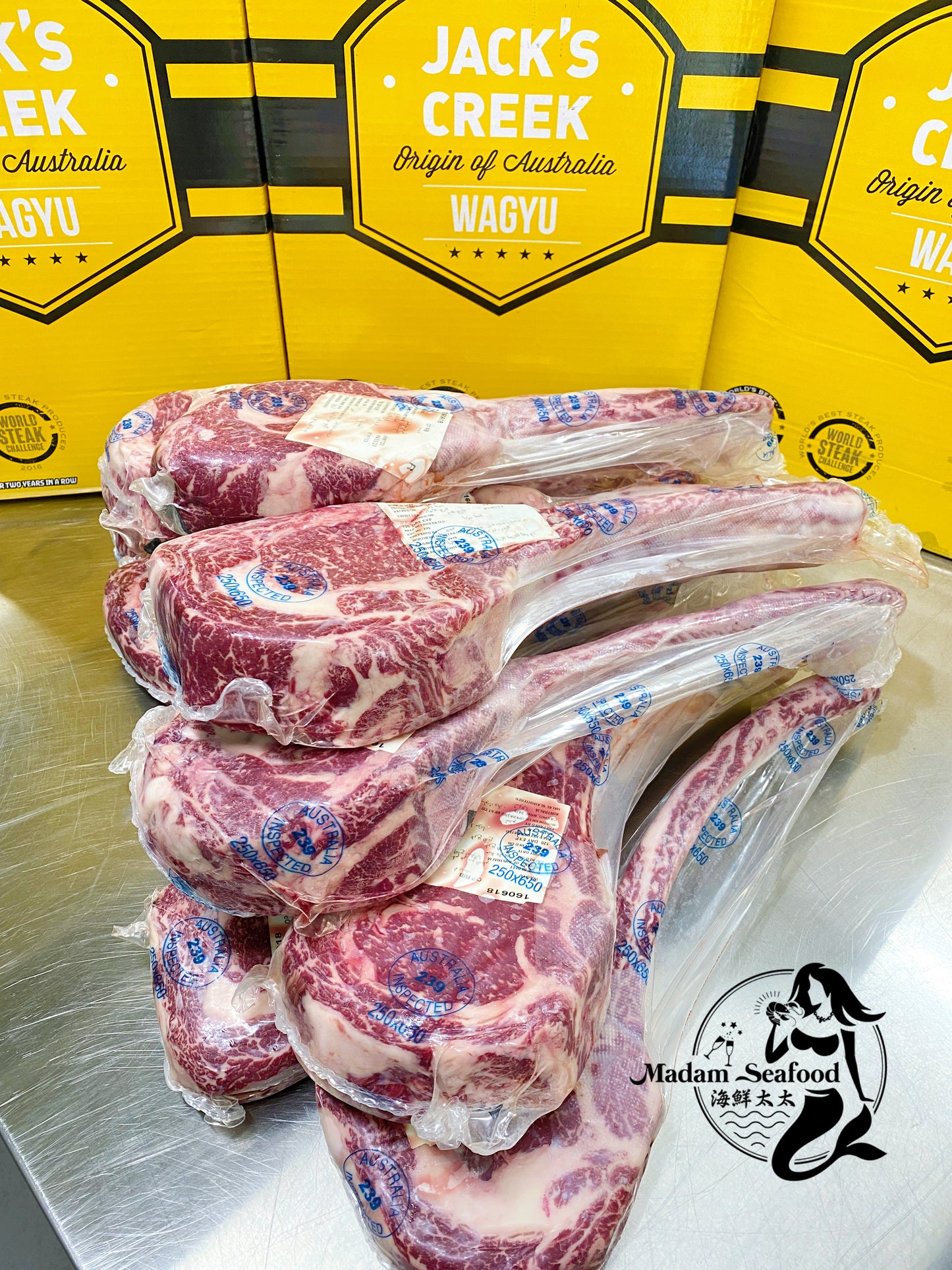 Jack's Creek Purebred Wagyu M8/9 Tomahawk Steak