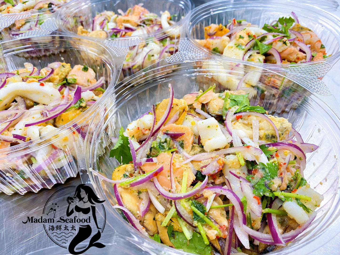 Thai Style Seafood Salad【泰式海鲜沙拉】(cooked)