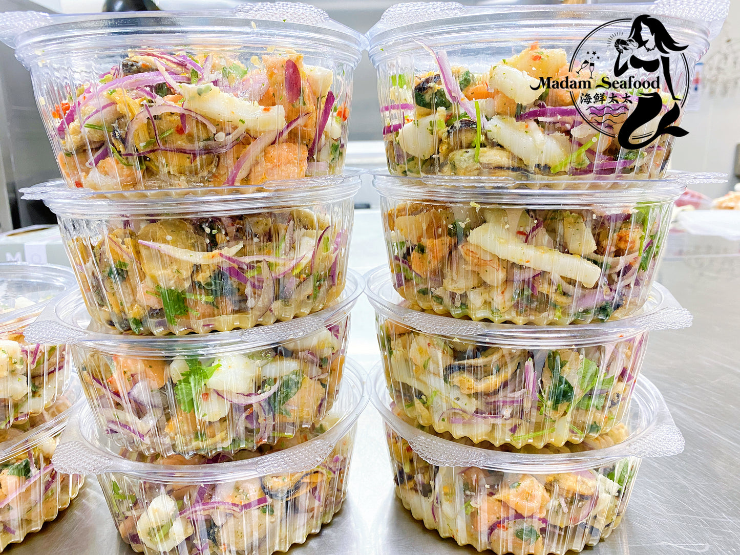 Thai Style Seafood Salad【泰式海鲜沙拉】(cooked)
